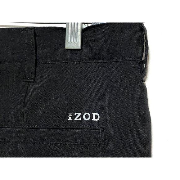 Izod Golf Black Pants Mens 36 x 30 Preppy Country Club Resort Classic Flat Front - Picture 4 of 6